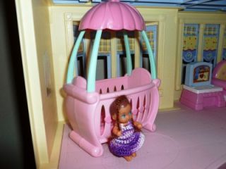 barbie krissy baby doll sz dollhouse furniture crib baby doll