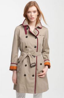 Burberry Brit Trench Coat with Contrast Trim