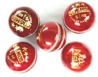 AMAZING OFFER SET OF 5 MATCH LEATHER COSMOS CRICKET BALLS 5 5OZ