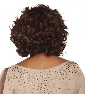 100% REMI HUMAN HAIR Vivica Fox Deep Lace Curly Full Wig CHANTE Color