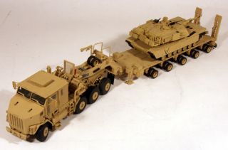  HET M1070 Tractor M1000 Trailer M1 Abrams Tank Load US Army (Tan) 1/50