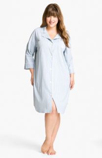 Lauren Ralph Lauren Sleepwear Stripe Nightshirt (Plus)