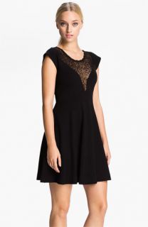 French Connection Alicia Lace Yoke Skater Dress