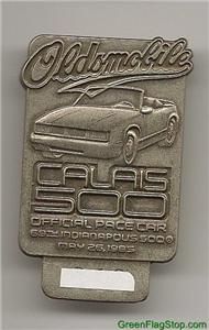 1985 Indianapolis 500 Silver Pit Badge Olds Calais Indy