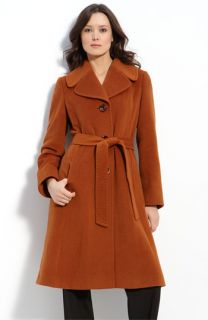 Ellen Tracy Belted Notched Collar Coat