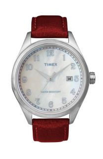 Timex® Originals   1900s Mother of Pearl Leather Strap Watch
