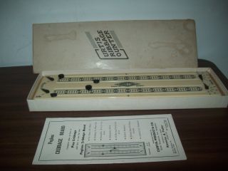 Vintage Curtice N Woodstock NH pegless cribbage board w box and paper