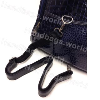 Ladies Croc Print Faux Leather Holdall Weekend Handbag Women Travel
