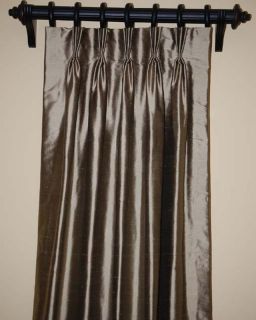  Interlined Pinch Pleat Custom Made Duralee Taupe Drapes 1 Pair