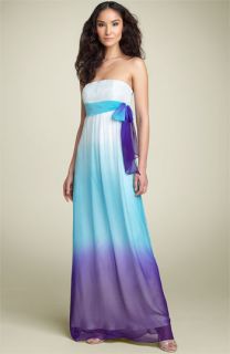Mary L Couture Sequin Bodice Ombré Chiffon Gown