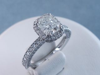 cushion cut diamond ring 2 40 carats total weight center