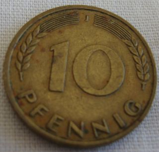  1950 Bundesrepublik Deutschland 10 Pfennig Coin