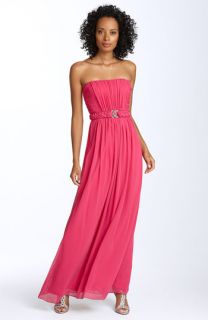 Max & Cleo Belted Chiffon Gown