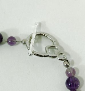 Custom Hand Made Necklace Small Purple Round Beads Glass Jar Charm