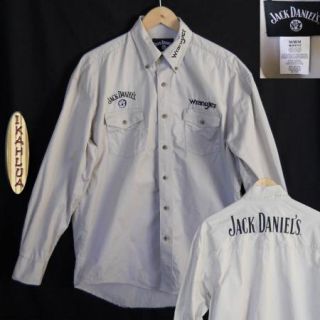 Wrangler Jack Daniels L s Button Up Western Rodeo Embroidered Shirt