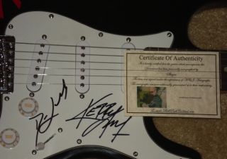 SLAYER AUTOGRAPHED GUITAR (KERRY KING & DAVE LOMBARDO) W/ PROOF