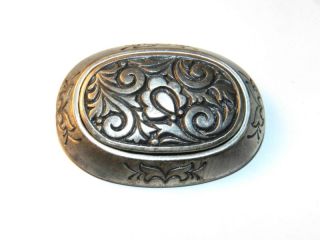  Victorian Pewter Silver 925 Plated Brooch Pin Danon Designed