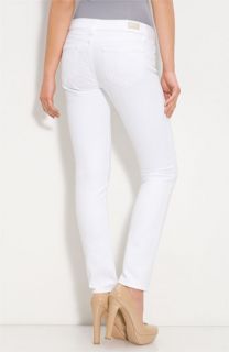 Paige Denim Skyline Skinny Stretch Denim Ankle Jeans (Optic White Wash)