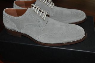 100% AUTHENTIC Brand new in a box Dsquared gray wingtip sueded shoes