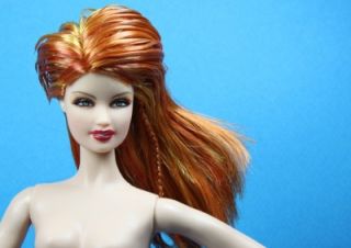 barbie cyndi lauper doll red hair nude for ooak
