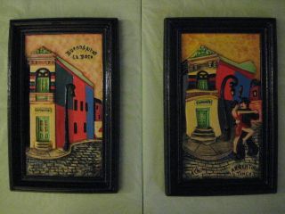  3D Relief Wall Hangings Latino Design Artist Name Dach Set of 2