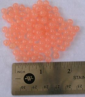 mm Orange Glow in The Dark Plastic Lure Making Beads Pack of 100