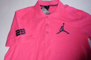 50 Nike Jordan M Pink w Gray Jumpman Short Sleeve Cotton Basketball