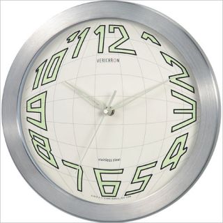 Verichron Neon Numbers Modern Wall Clock in Metal $65