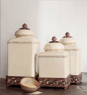  COLLECTION Set of 3 Ceramic Kitchen Storage Canisters Gracious Goods