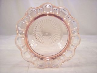 Pink Depression Glass Old Colony Open Lace Cookie Biscuit Jar No Lid