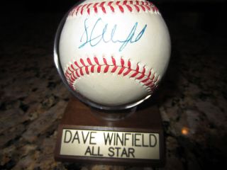 Authentic Dave Winfield All Star Baseball with JSA Authenticity