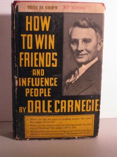 Dale Carnegie Signed Book How To Win Friends And Influence People 1937