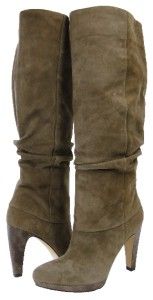Joan David Womens Bathanne Suede Knee Boots 8 M Taupe