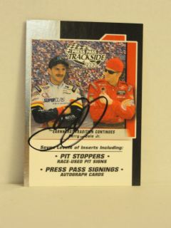 Dale Earnhardt Jr Autographed 2002 Trackside 90 Card