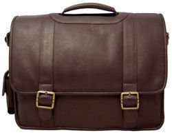 David King Leather Porthole Laptop Briefcase Business Case w Shoulder