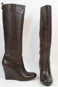 New Tory Burch Dabney Daphney Embossed Leather Boots Sz 9 MSRP$495