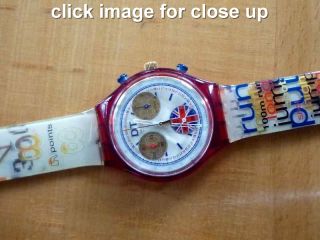 Mens Antique Watch Swatch Daley Thompson Chronograph