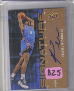 09 10 ud signature colletion russell westbrook auto