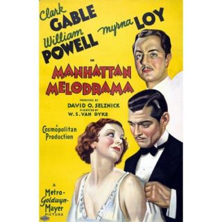 Clark Gable William Powell Myrna Loy in Manhattan Melodrama.