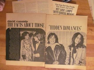 David Cassidy Susan Dey The Partridge Family Vintage Clipping