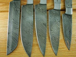 5pc Full Professional Chef Knife Set Kitchen Damascus Blank Knifemakin