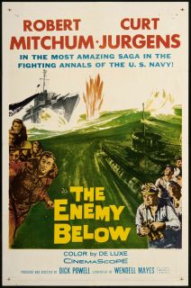 The Enemy Below 1961 Original U s One Sheet Movie Poster