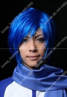 Vocaloid KAITO BLUE cosplay wig costume short v34