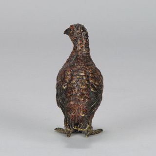 Genuine Antique Vienna Bronze Study of A Red Grouse by Franz Bergman