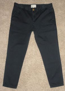 CURRENT ELLIOTT BLACK CHINO PANTS SMART TROUSER STRAIGHT LEG NWT sz 26