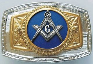 Masons Blue Lodge Belt Buckle Mason Masonic Fraternal Made in the USA