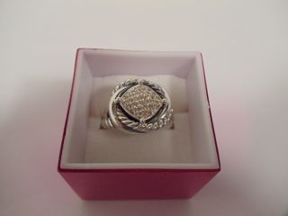 1100 David Yurman 11mm Pave Diamond Ring Infinity 61 2
