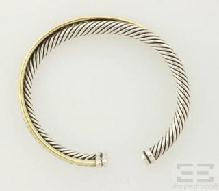 David Yurman 18K Yellow Gold & Sterling Silver Cable Bracelet