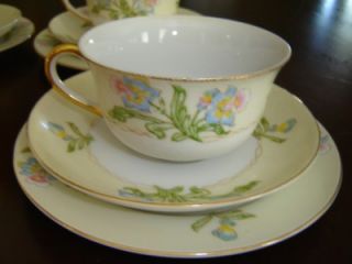 Antique Meito China Tames Tea Cup Saucer Dessert Luncheon Set