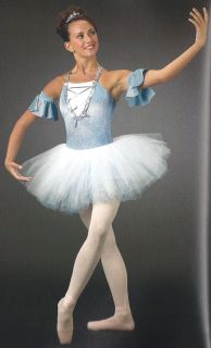 REMEMBER WHEN Cinderella Ballet Tutu Dance Dress Costume w/ Sleeves SZ